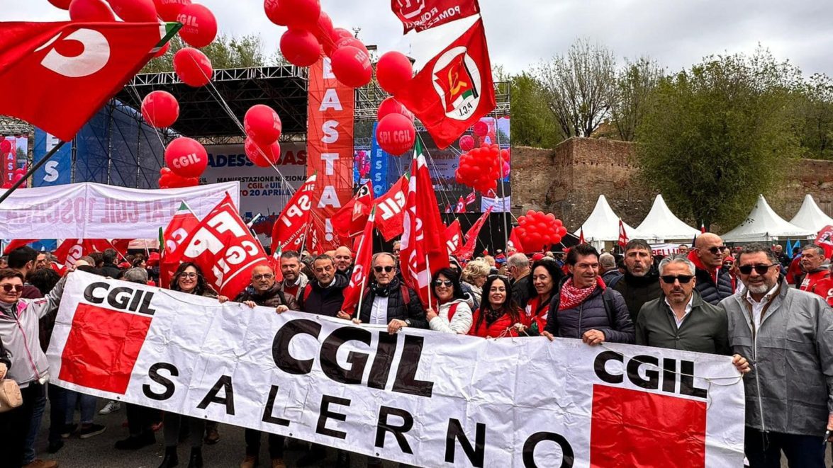 manifestazione cgil salerno